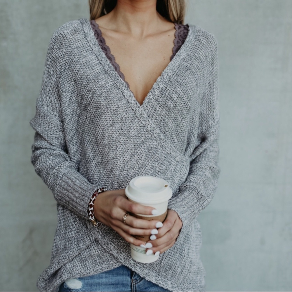 1 LEFT‼️Wrap Me up Sweater - Picture 4 of 6